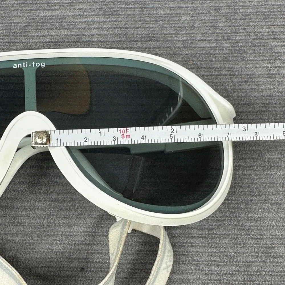 Vintage Uvex Sportstyle Shield Sunglasses White W Germany No 5347 Anti-Fog Case